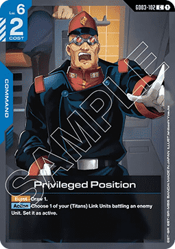 Gundam Card Game Privileged Position GD03-102 Common single card – Steel Requiem