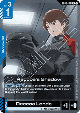 Gundam Card Game Reccoa's Shadow GD03-104 Uncommon single card – Steel Requiem
