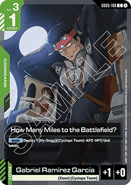 Gundam Card Game How Many Miles to the Battlefield? GD03-108 Common single card – Steel Requiem