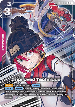 Gundam Card Game Improved Technique GD03-109 Rare + single card – Steel Requiem