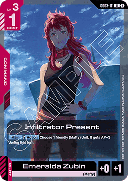 Gundam Card Game Infiltrator Present GD03-111 Uncommon single card – Steel Requiem