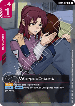 Gundam Card Game Warped Intent GD03-112 Common single card – Steel Requiem
