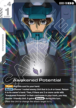 Gundam Card Game Awakened Potential GD03-118 Rare single card – Steel Requiem