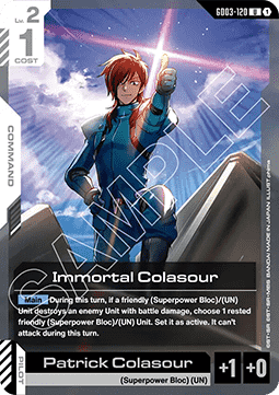 Gundam Card Game Immortal Colasour GD03-120 Uncommon single card – Steel Requiem