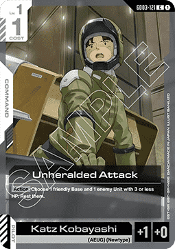 Gundam Card Game Unheralded Attack GD03-121 Common single card – Steel Requiem