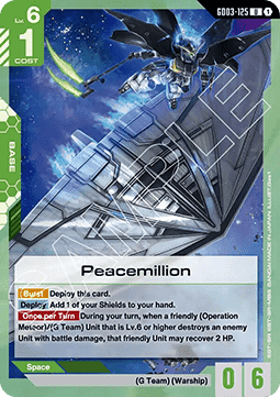 Gundam Card Game Peacemillion GD03-125 Uncommon single card – Steel Requiem