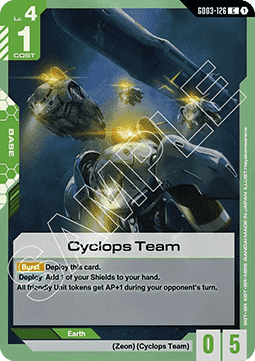 Gundam Card Game Cyclops Team GD03-126 Common single card – Steel Requiem