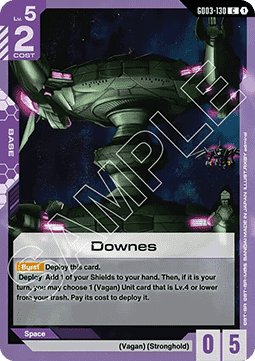 Gundam Card Game Downes GD03-130 Common single card – Steel Requiem