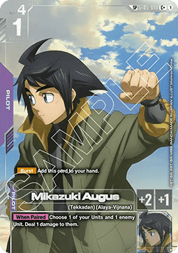 Gundam Card Game Mikazuki Augus GD03-ST05-010 Special Rare single card – Steel Requiem