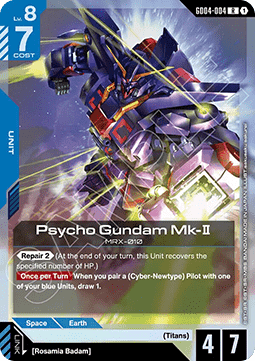 Gundam Card Game Psycho Gundam Mk-II GD04-004 Rare single card – Phantom Aria