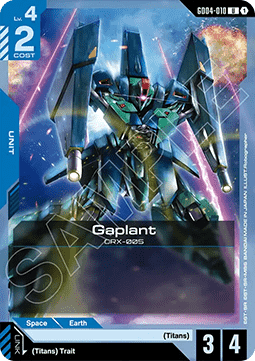 Gundam Card Game Gaplant GD04-010 Uncommon single card – Phantom Aria