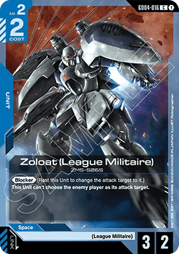 Gundam Card Game Zoloat (League Militaire) GD04-016 Common single card – Phantom Aria