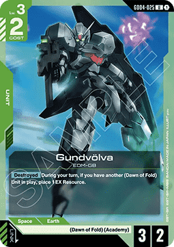 Gundam Card Game Gundvölva GD04-025 Uncommon single card – Phantom Aria