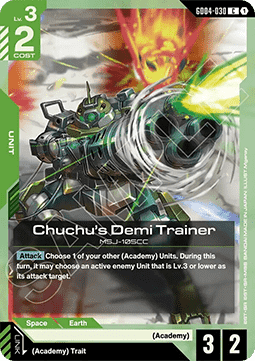 Gundam Card Game Chuchu's Demi Trainer GD04-030 Common single card – Phantom Aria