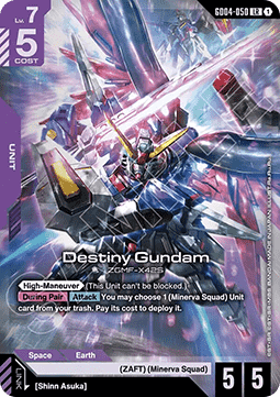 Gundam Card Game Destiny Gundam GD04-050 Legendary Rare single card – Phantom Aria
