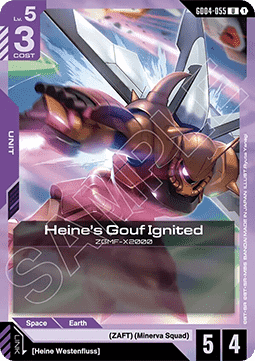 Gundam Card Game Heine's Gouf Ignited GD04-055 Uncommon single card – Phantom Aria