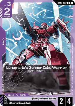 Gundam Card Game Lunamaria's Gunner Zaku Warrior GD04-062 Common single card – Phantom Aria