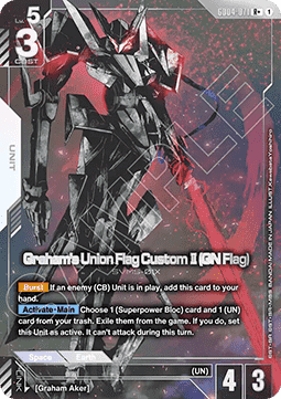 Gundam Card Game Graham's Union Flag Custom II (GN Flag) GD04-071 Rare + single card – Phantom Aria