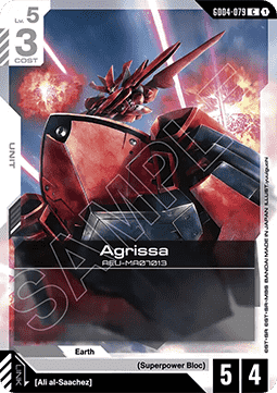 Gundam Card Game Agrissa GD04-079 Common single card – Phantom Aria
