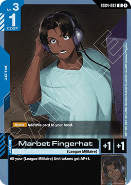 Gundam Card Game Marbet Fingerhat GD04-083 Uncommon single card – Phantom Aria
