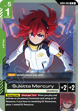 Gundam Card Game Suletta Mercury GD04-085 Rare single card – Phantom Aria