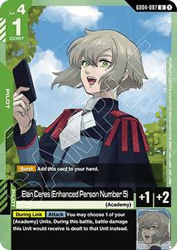 Gundam Card Game Elan Ceres (Enhanced Person Number 5) GD04-087 Uncommon single card – Phantom Aria
