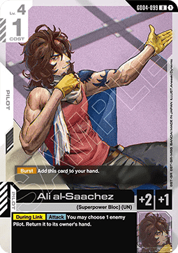 Gundam Card Game Ali al-Saachez GD04-099 Uncommon single card – Phantom Aria