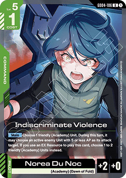 Gundam Card Game Indiscriminate Violence GD04-106 Uncommon single card – Phantom Aria