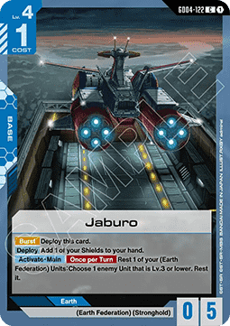 Gundam Card Game Jaburo GD04-122 Common single card – Phantom Aria