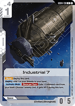 Gundam Card Game Industrial 7 GD04-130 Common single card – Phantom Aria