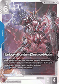 Gundam Card Game Unicorn Gundam (Destroy Mode) GD04-GD01-002 Special Rare single card – Phantom Aria
