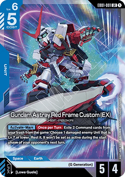 Gundam Card Game Gundam Astray Red Frame Custom (EX) EB01-001 Legendary Rare single card – Eternal Nexus