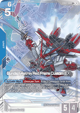 Gundam Card Game Gundam Astray Red Frame Custom (EX) EB01-001 Legendary Rare + single card – Eternal Nexus