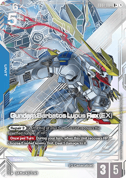 Gundam Card Game Gundam Barbatos Lupus Rex (EX) EB01-004 Rare + single card – Eternal Nexus