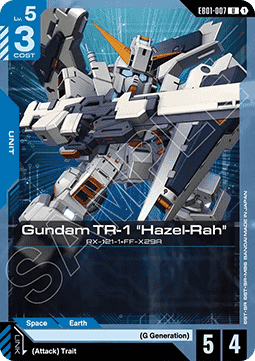 Gundam Card Game Gundam TR-1 "Hazel-Rah" EB01-007 Uncommon single card – Eternal Nexus