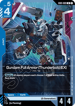 Gundam Card Game Gundam Full Armor (Thunderbolt) (EX) EB01-009 Uncommon single card – Eternal Nexus