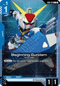 Gundam Card Game Beginning Gundam EB01-011 Common single card – Eternal Nexus
