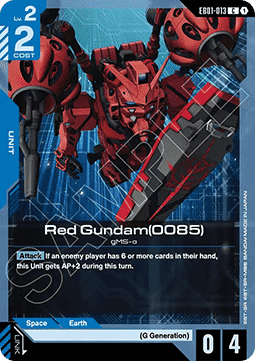 Gundam Card Game Red Gundam(0085) EB01-013 Common single card – Eternal Nexus
