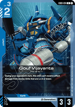 Gundam Card Game Gouf Vijayanta EB01-014 Common single card – Eternal Nexus