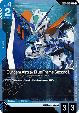 Gundam Card Game Gundam Astray Blue Frame Second L EB01-018 Common single card – Eternal Nexus
