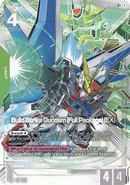 Gundam Card Game Build Strike Gundam (Full Package) (EX) EB01-021 Legendary Rare + single card – Eternal Nexus
