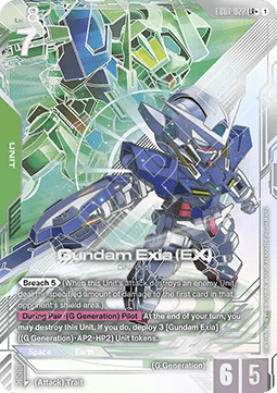 Gundam Card Game Gundam Exia (EX) EB01-022 Legendary Rare + single card – Eternal Nexus