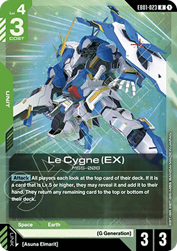 Gundam Card Game Le Cygne (EX) EB01-023 Rare single card – Eternal Nexus