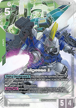Gundam Card Game Tallgeese II EB01-025 Rare + single card – Eternal Nexus