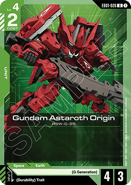 Gundam Card Game Gundam Astaroth Origin EB01-026 Uncommon single card – Eternal Nexus