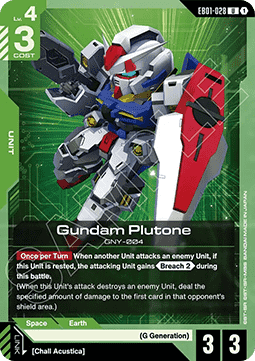 Gundam Card Game Gundam Plutone EB01-028 Uncommon single card – Eternal Nexus