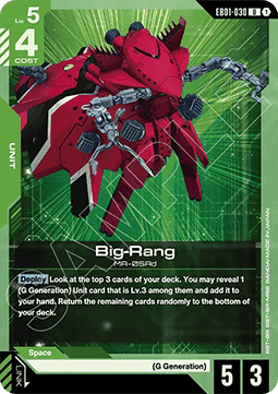 Gundam Card Game Big-Rang EB01-030 Uncommon single card – Eternal Nexus