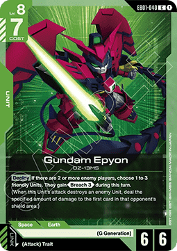 Gundam Card Game Gundam Epyon EB01-040 Common single card – Eternal Nexus
