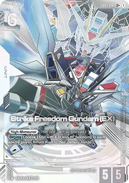 Gundam Card Game Strike Freedom Gundam (EX) EB01-041 Legendary Rare + single card – Eternal Nexus
