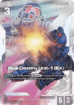 Gundam Card Game Blue Destiny Unit-1 (EX) EB01-043 Rare + single card – Eternal Nexus